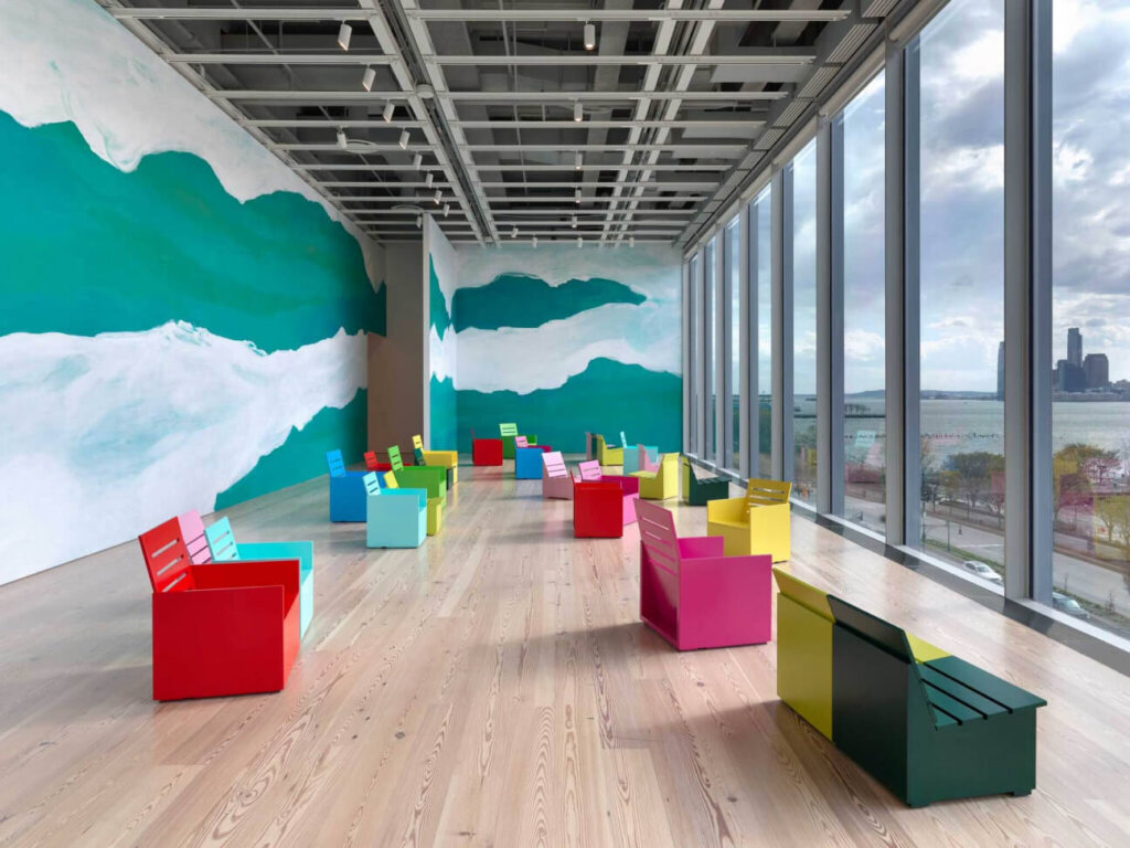 Mary Heilmann, "Long Line" (Installation View), 2025. Image courtesy of the artist and the Whitney Museum of American Art.