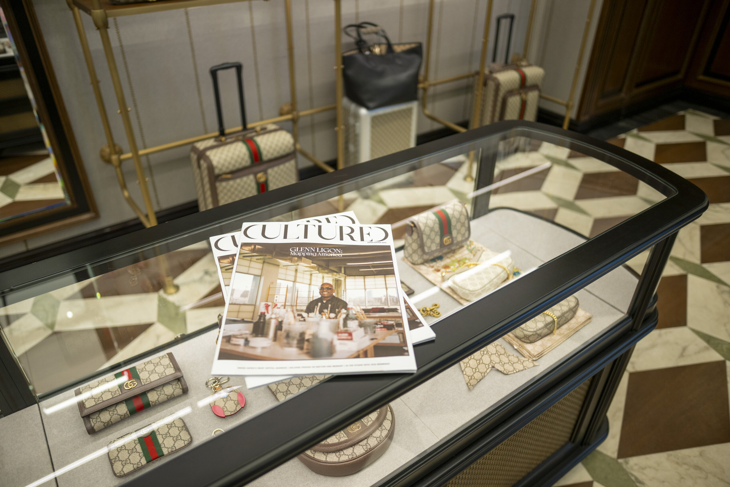 Cultured Magazine party in Aspen at Gucci boutique