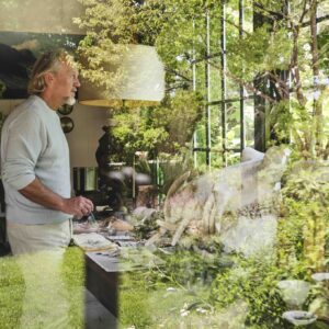 Stephen Alesch in his Hamptons studio
