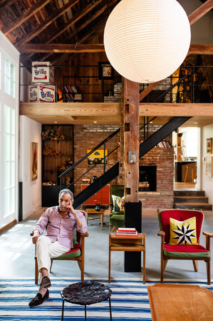Artist David Salle at home in East Hampton