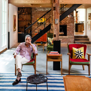 Artist David Salle at home in East Hampton