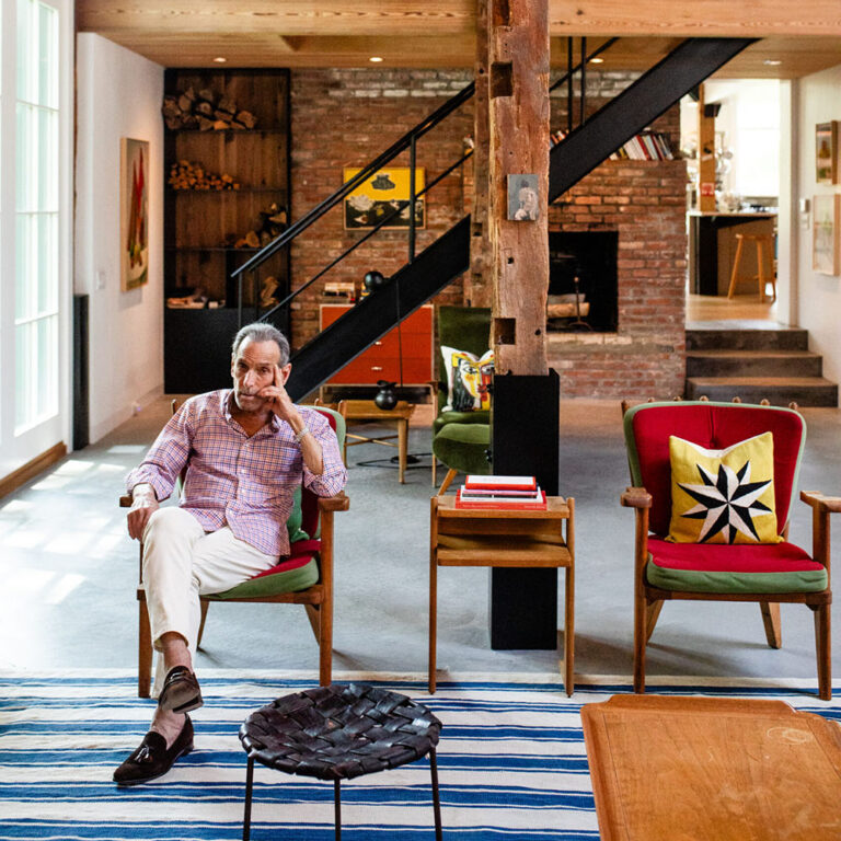 Artist David Salle at home in East Hampton