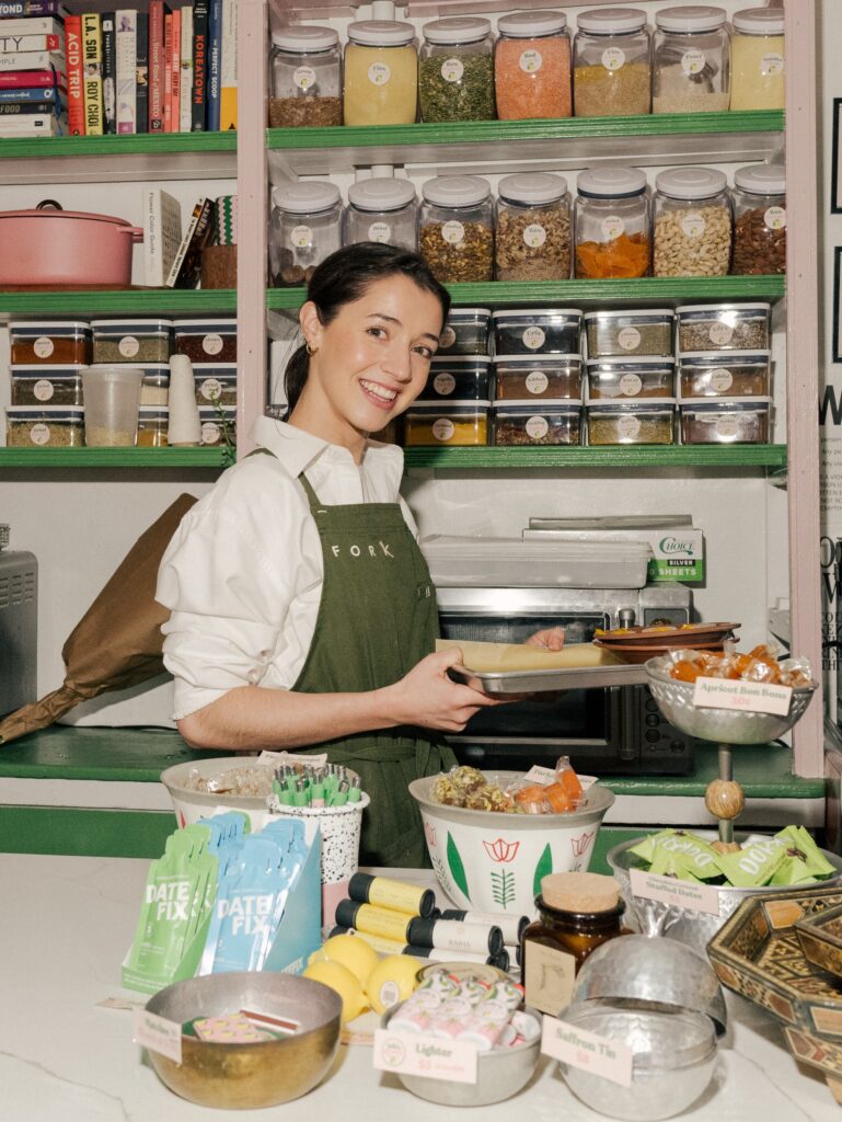 Maddy DeVita in the kitchen