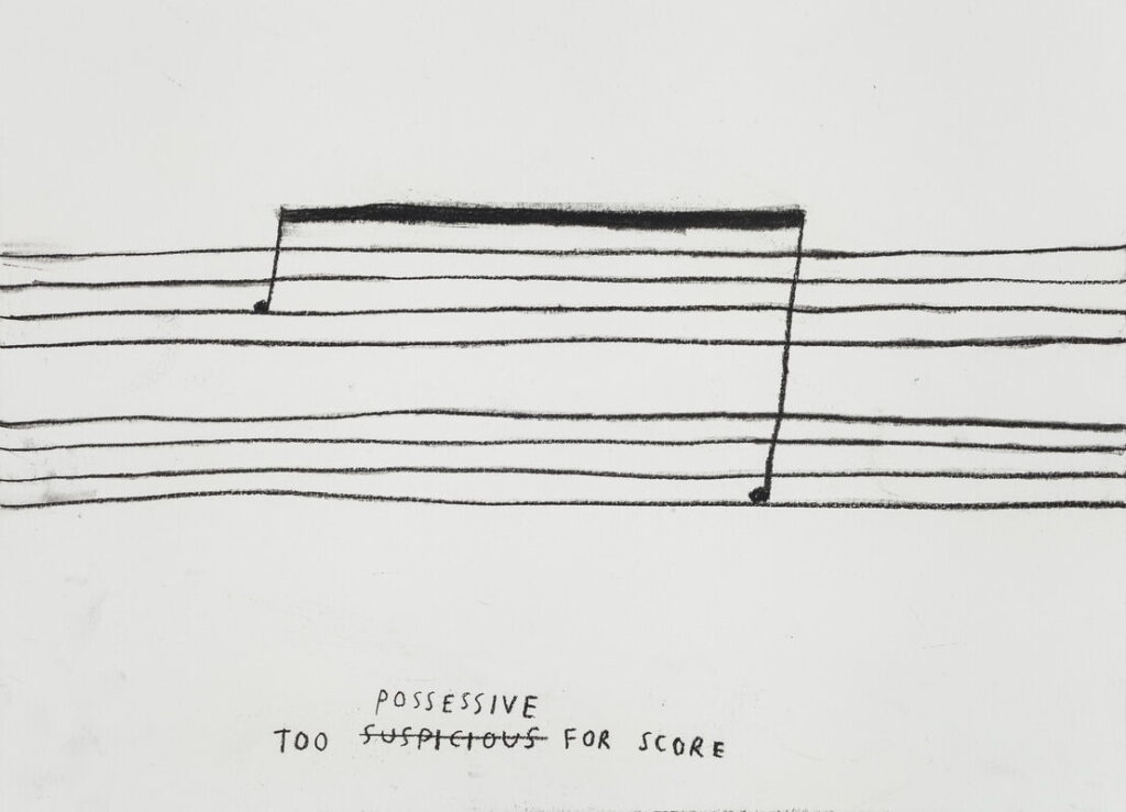 Christine Sun Kim, Too Possessive for Score, 2015. 