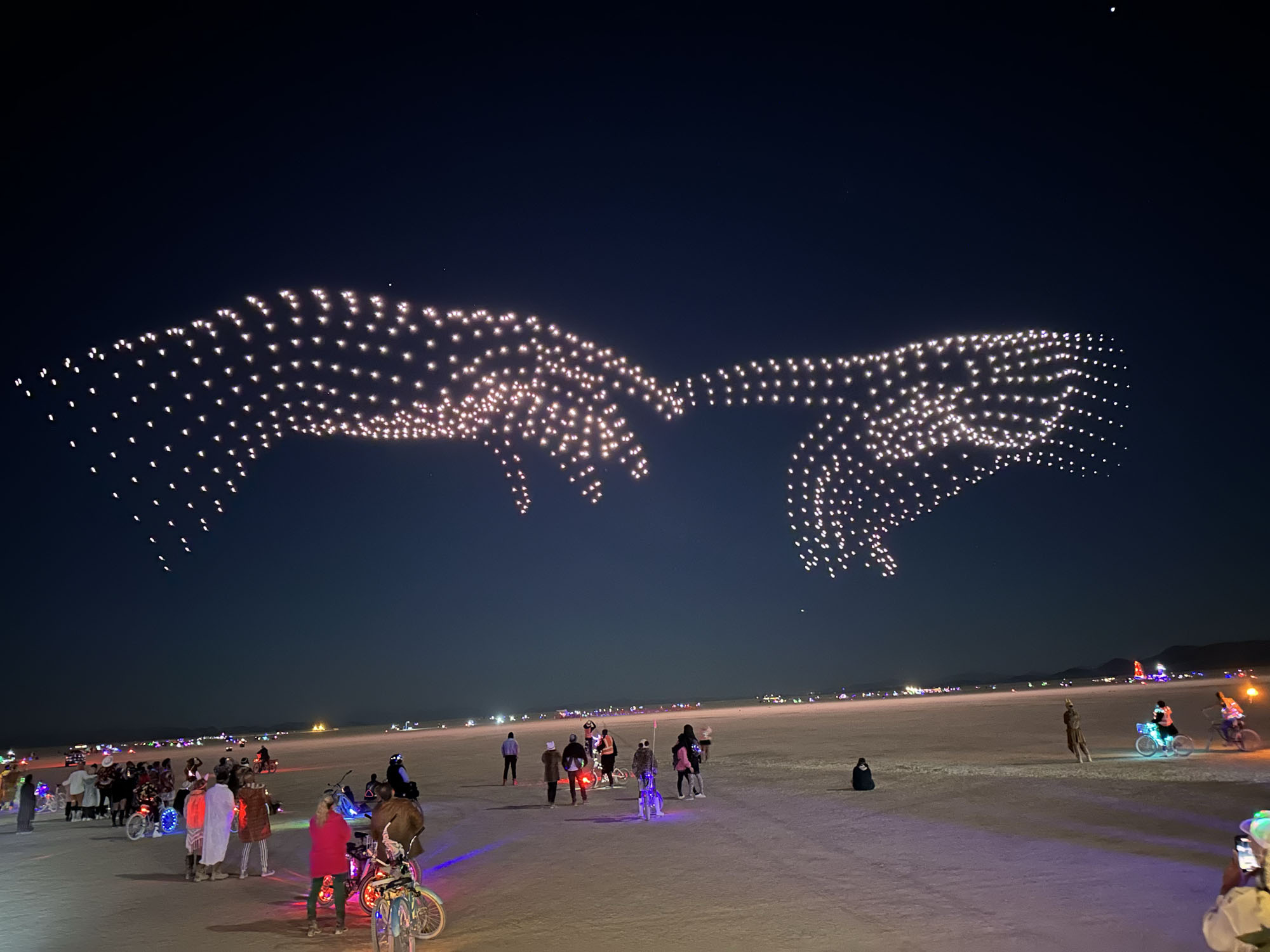 Drone art at Burning Man in Nevada