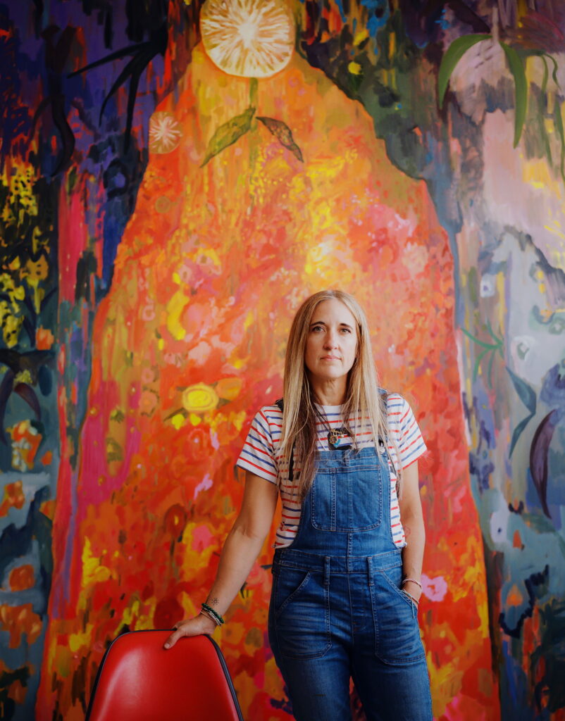 Artist Shara Hughes in her studio