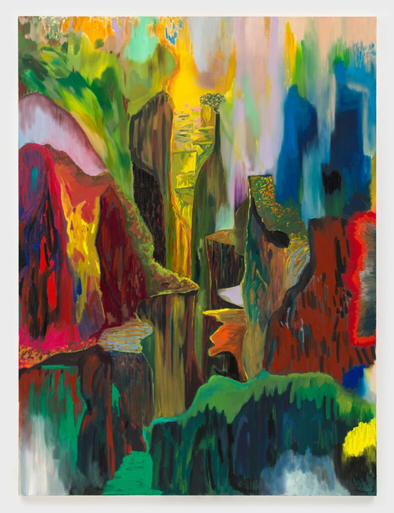 Shara Hughes rift painting at David Kordansky
