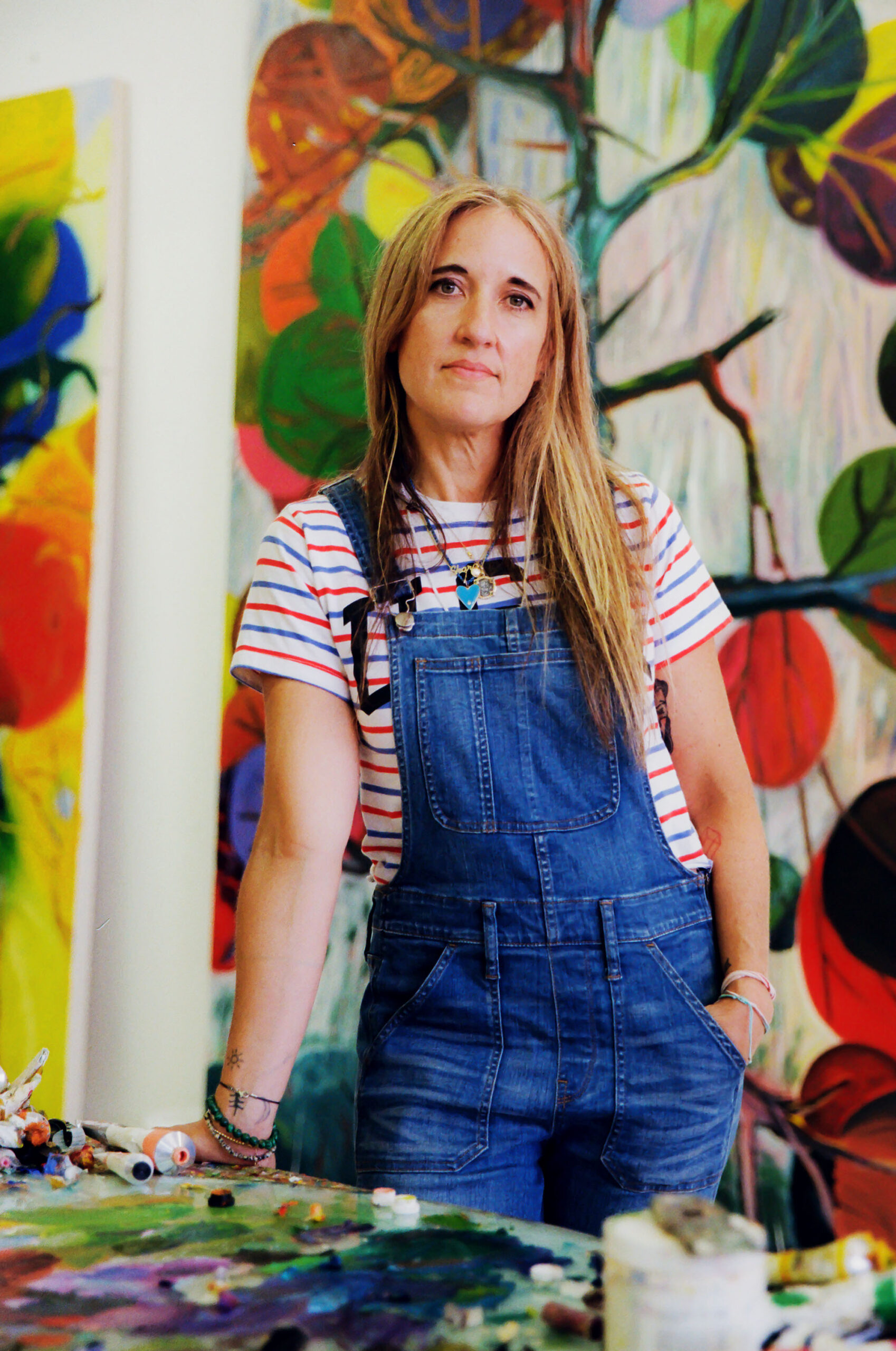 Artist Shara Hughes in her studio
