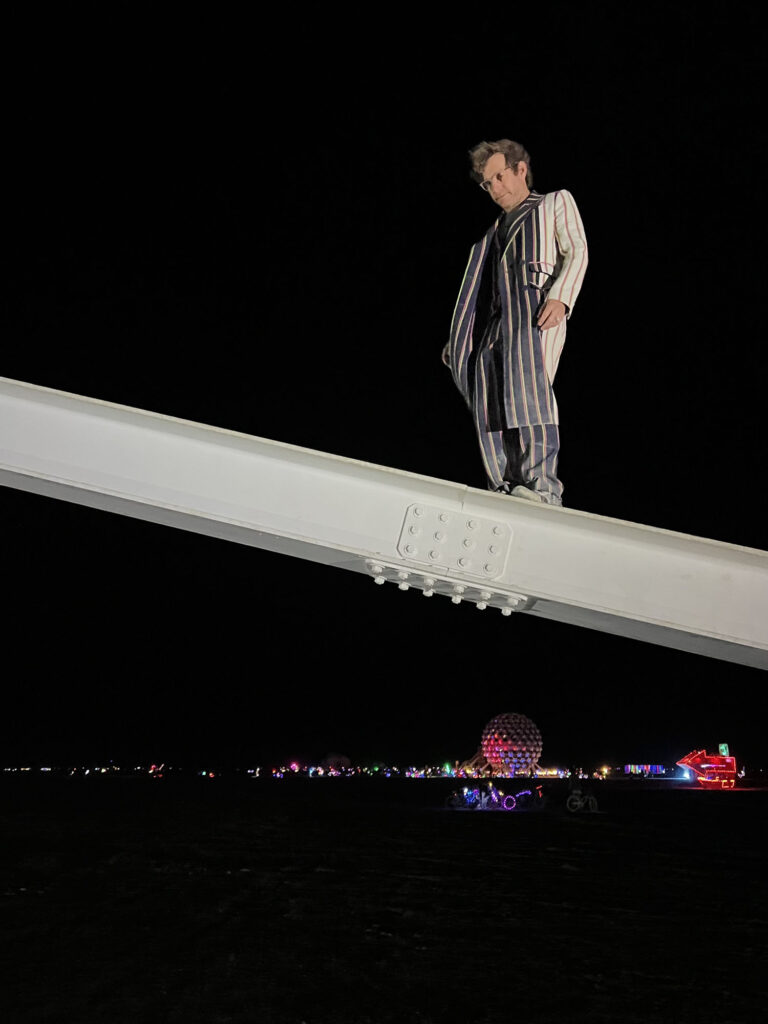Dustin Yellin at Burning Man in Nevada