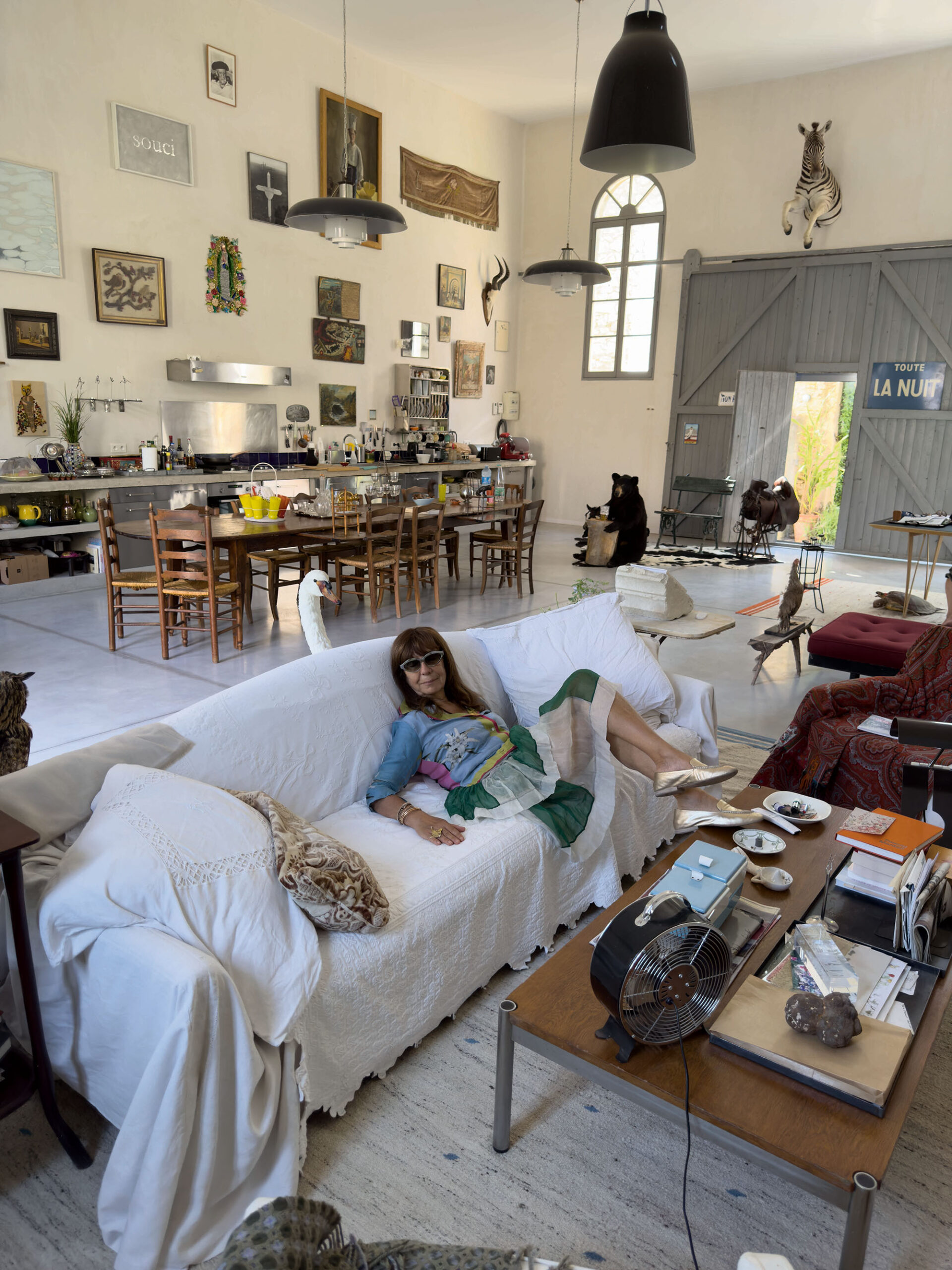 Sophie Calle at her art studio in the South of France
