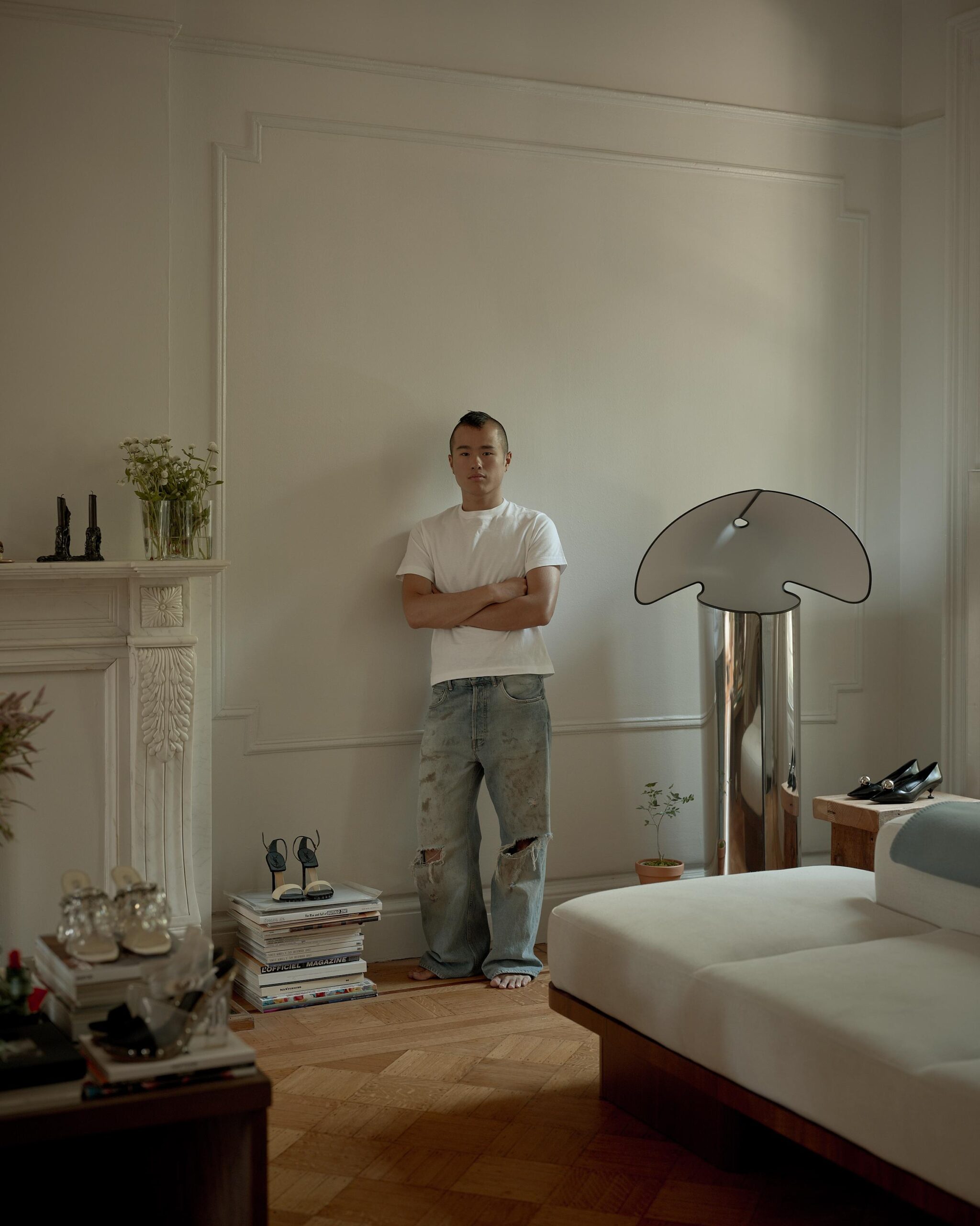 Thom Browne footwear designer Jeremyn Lee at home in New York