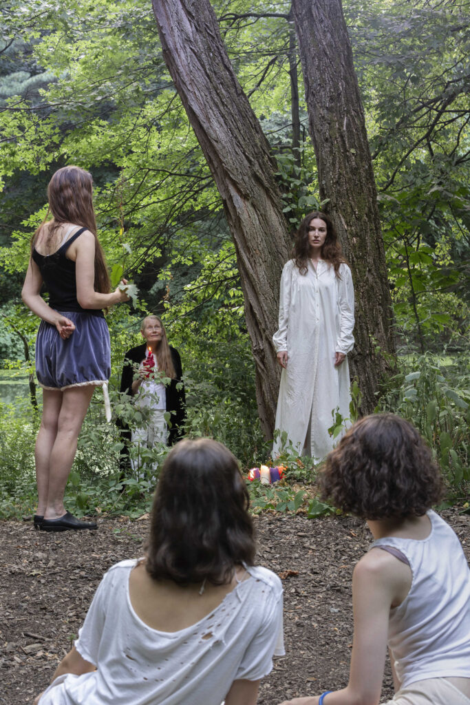 Collen Allen, Charlotte O' Donnell, Irina Shnitman, Alice Waese, and Judy Collinson in Prospect Park photographed by Justine Kurland