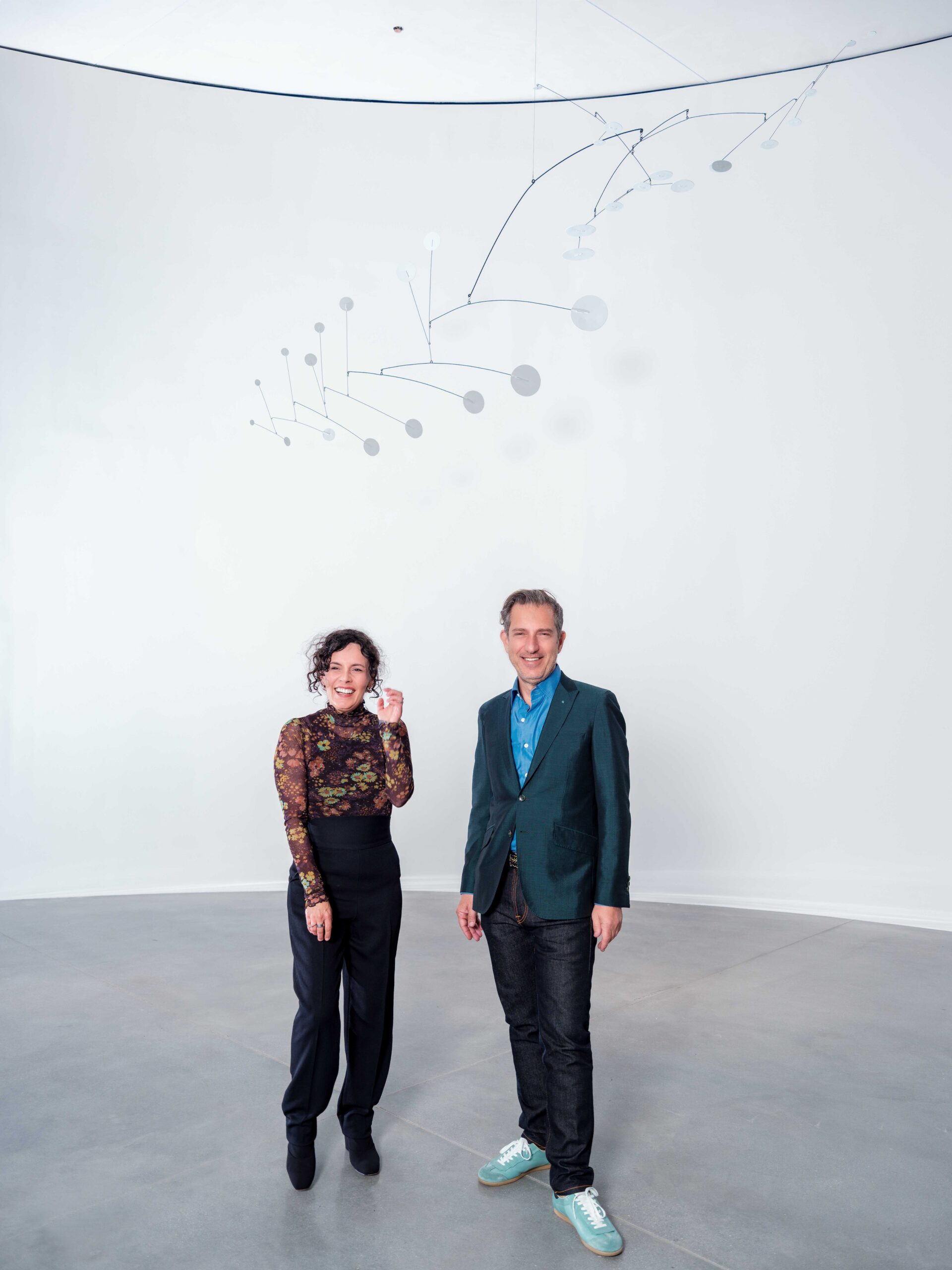 Alexander S.C. Rower and Julianna Berrío at Calder Gardens in New York.