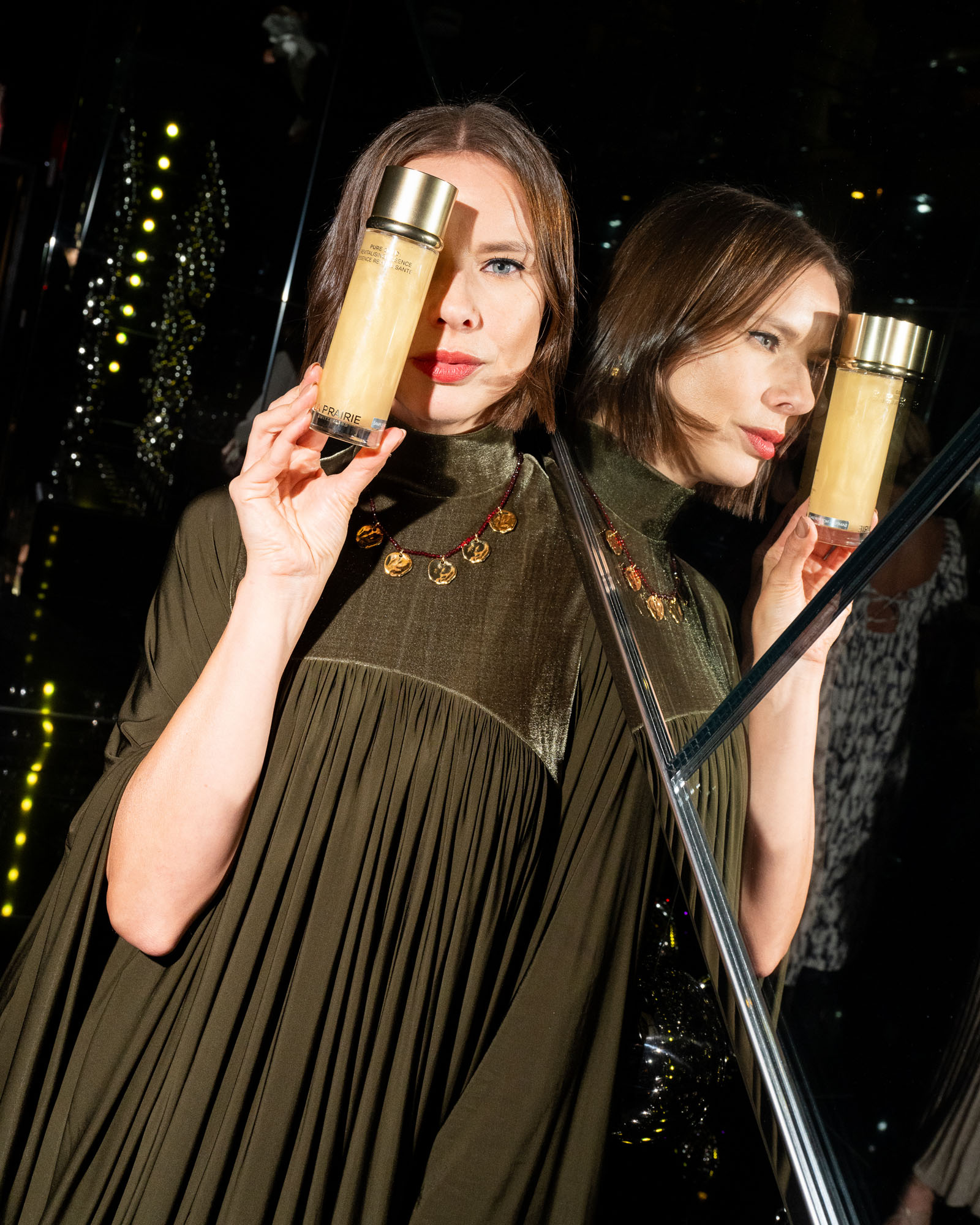 Marina Ingvarsson with La Prairie's latest launch in New York.