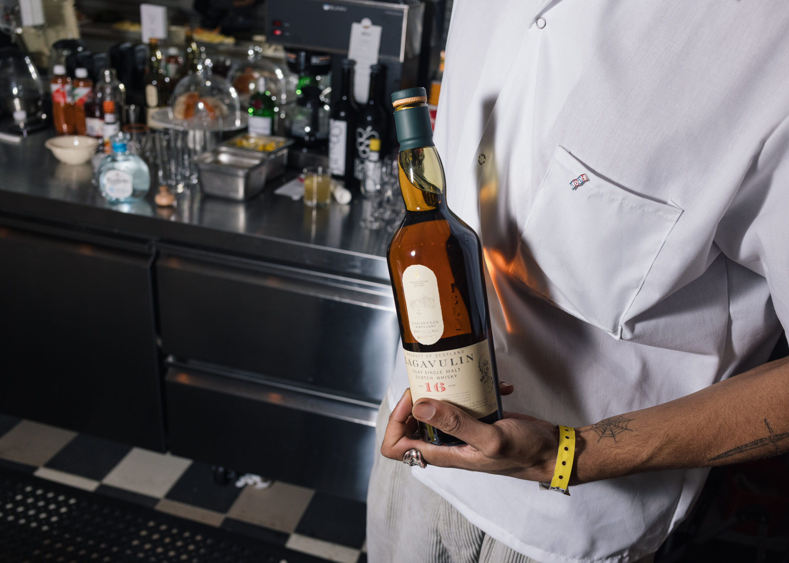 Lagavulin Whisky served at the bar