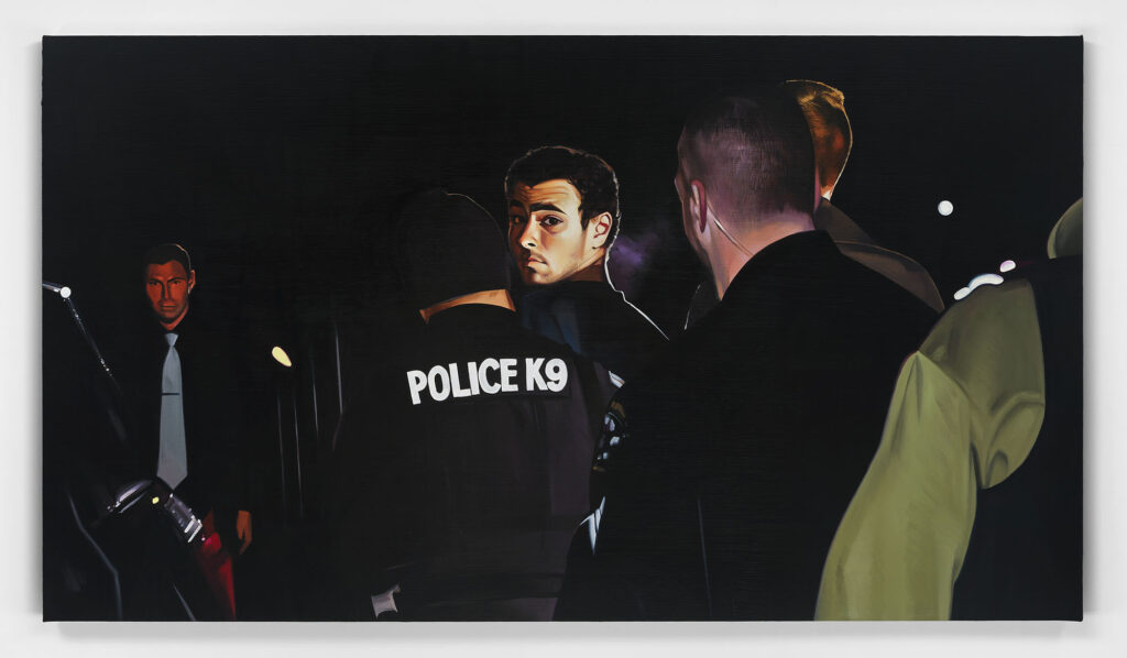 Sam McKinniss, Luigi Mangione with Police Escort, 2025