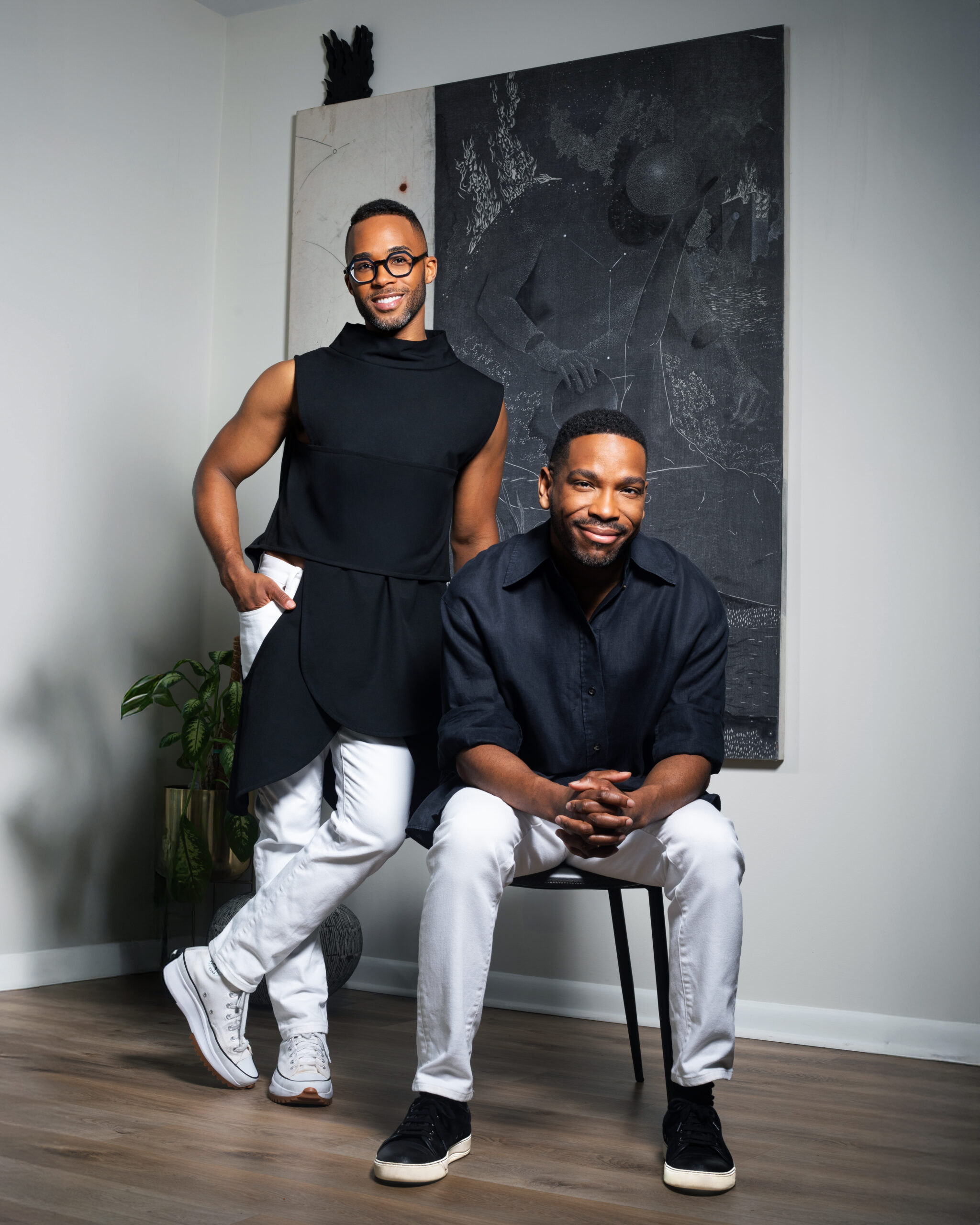 Portrait of Everett Long and Fred Long by J. Paschal