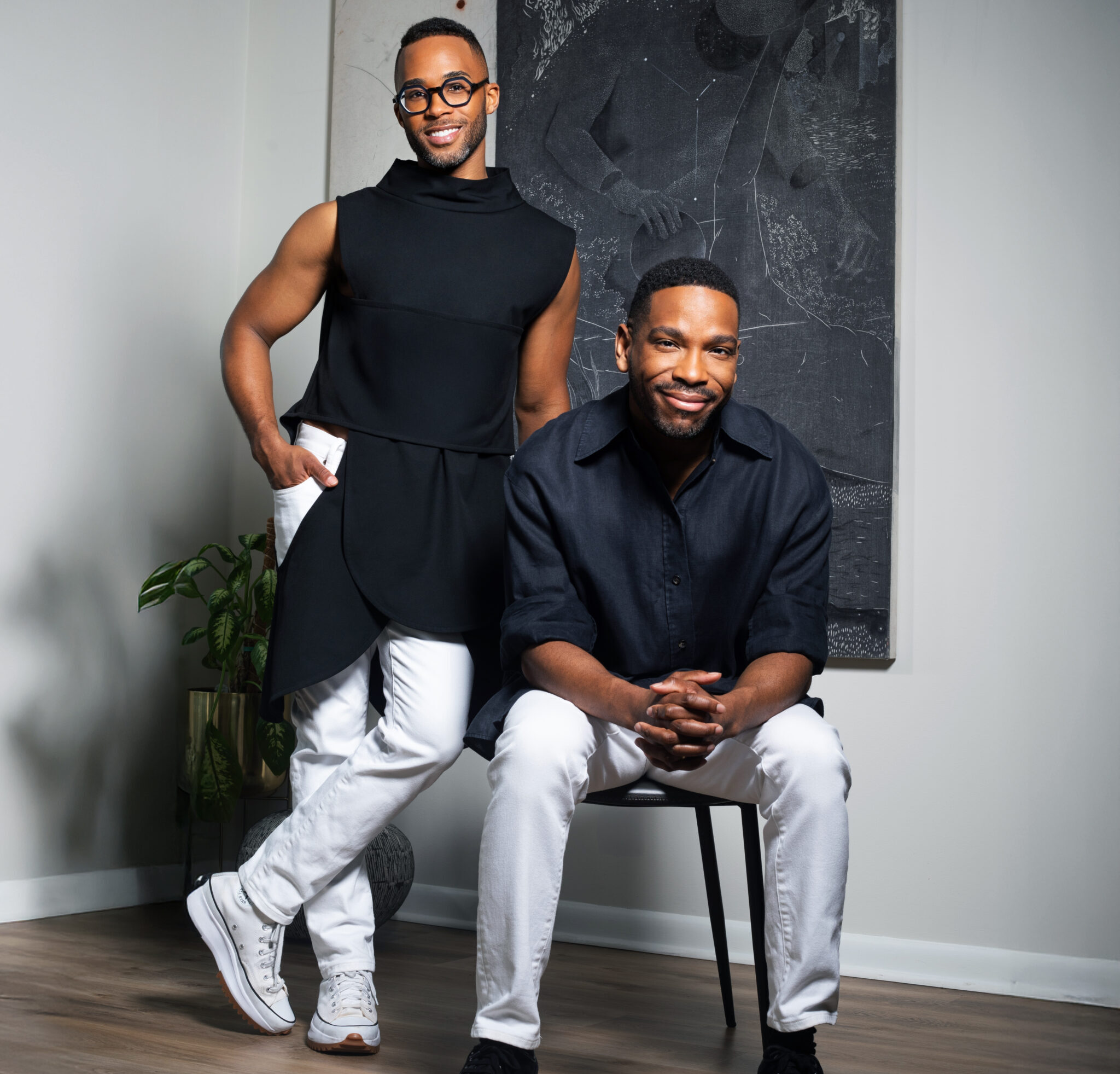 Portrait of Everett and Fred Long by J. Paschal