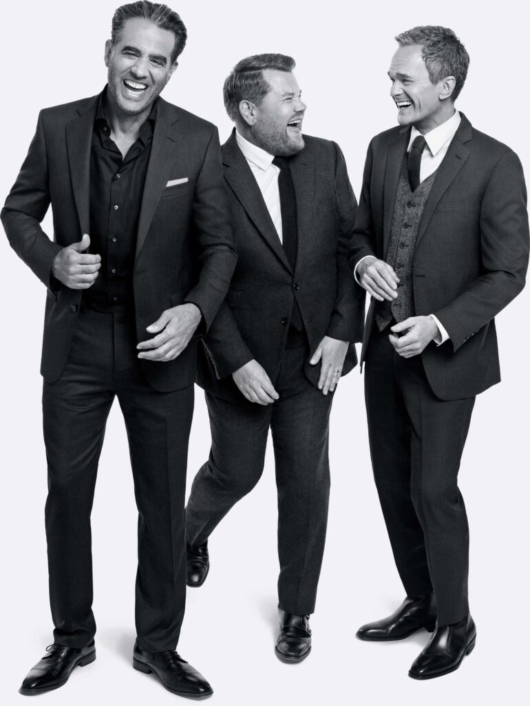 Bobby Cannavale, James Corden, and Neil Patrick Harris. Image courtesy of the Music Box Theater. 
