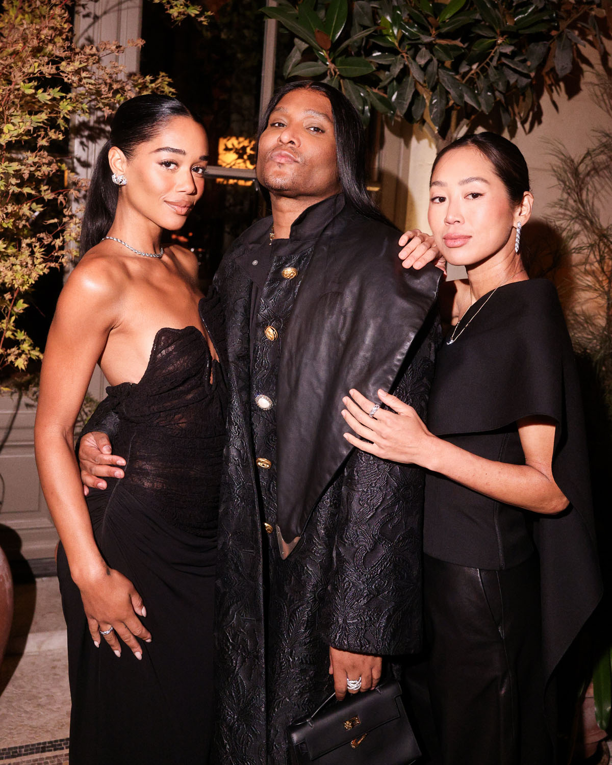 Laura Harrier, Law Roach, and Aimee Song