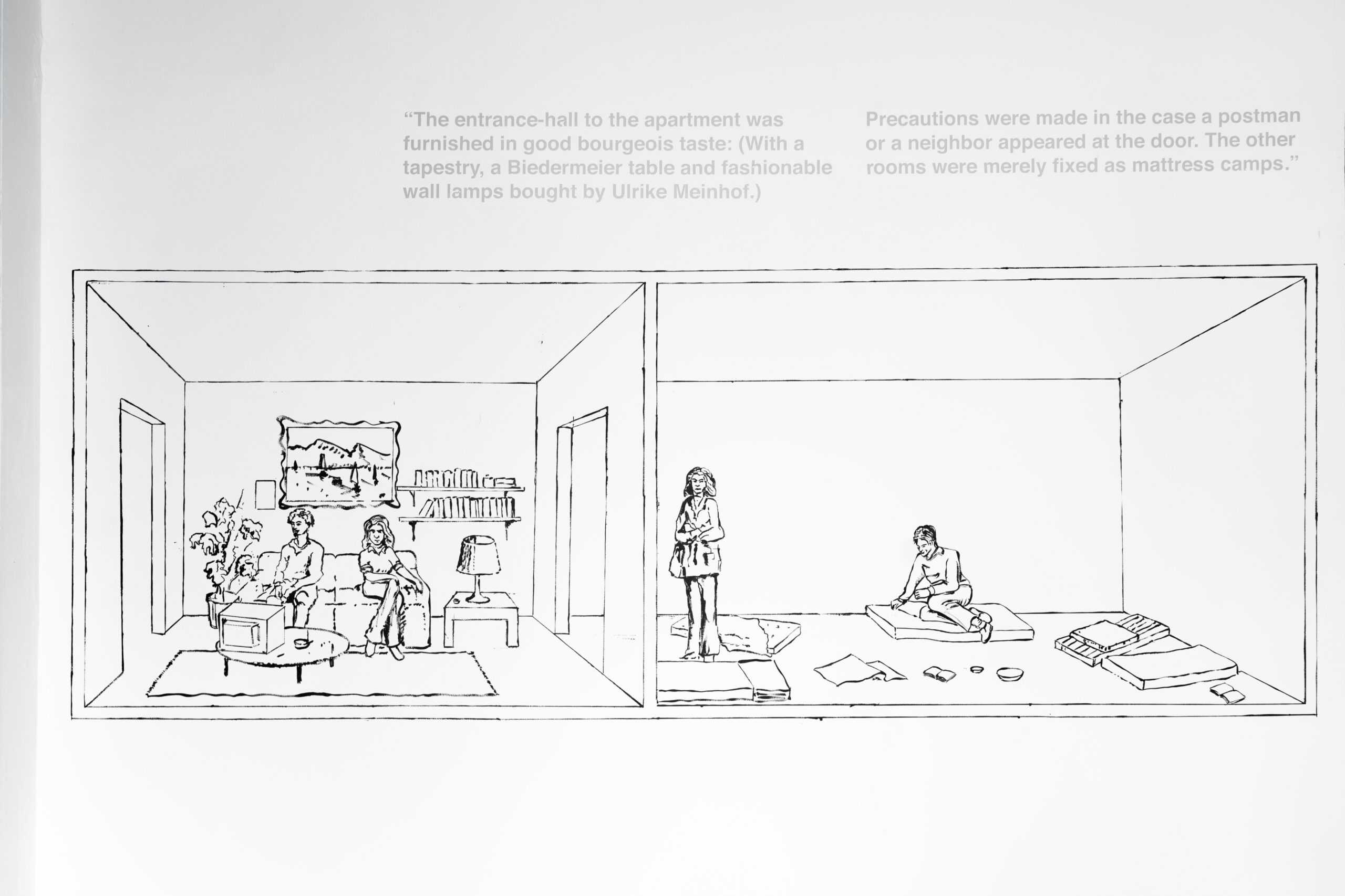 mural drawing from exhibition at Ciccio