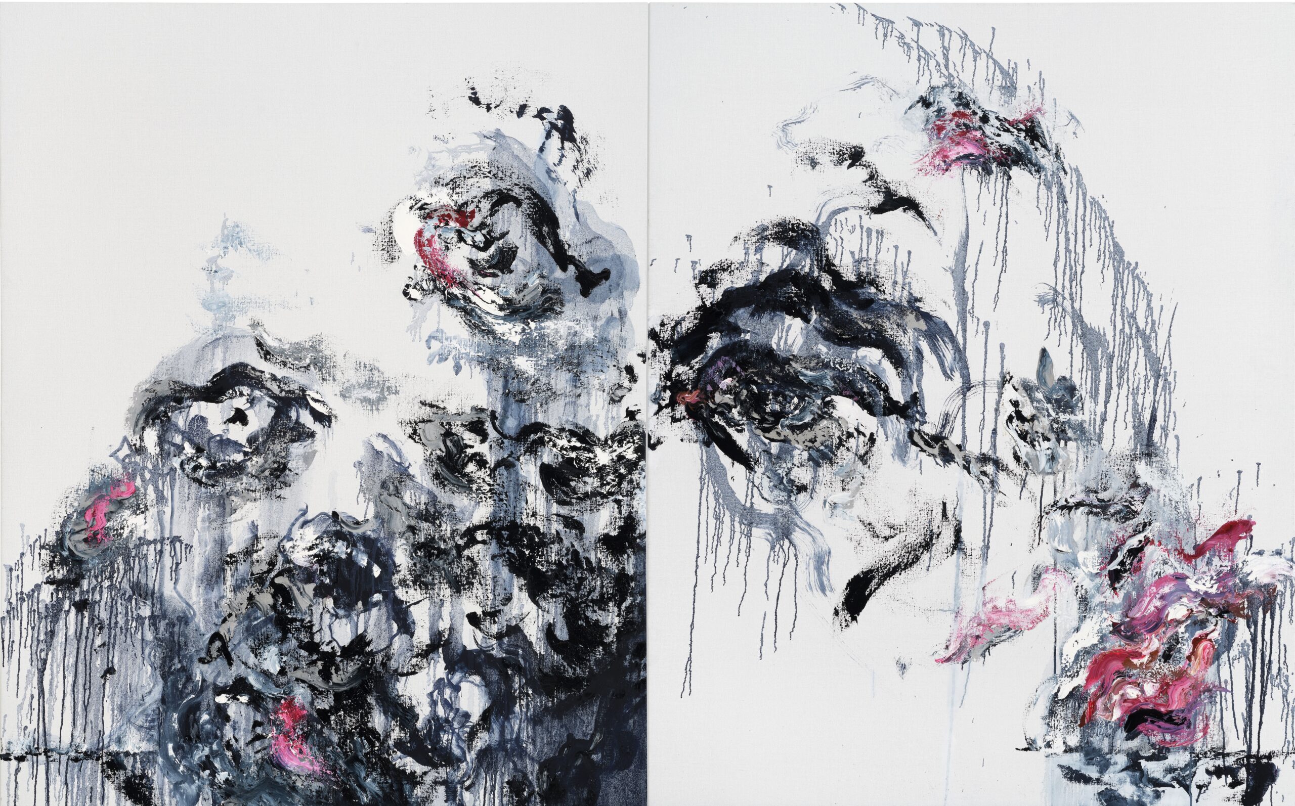 Maggi Hambling, Sadie Coles, Frankie Ross Art Projects, Frankie Ross, Oil on Canvas, Diptych, Self Portrait