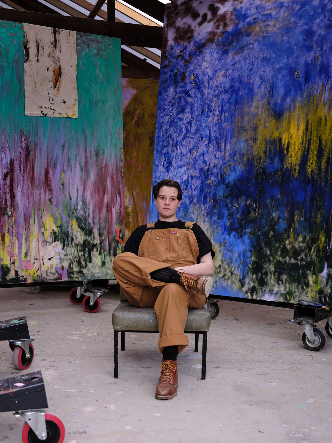 Daisy Parris in their studio. Photography by Max Bainbridge