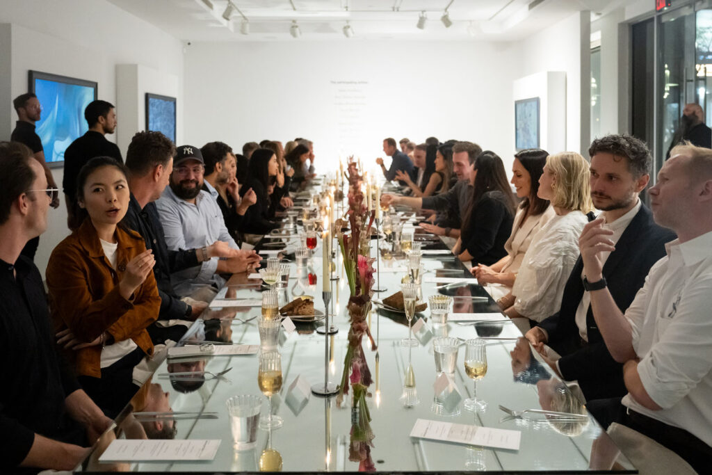 Guests at the Samsung Art Store x CULTURED pop-up gallery dinner.