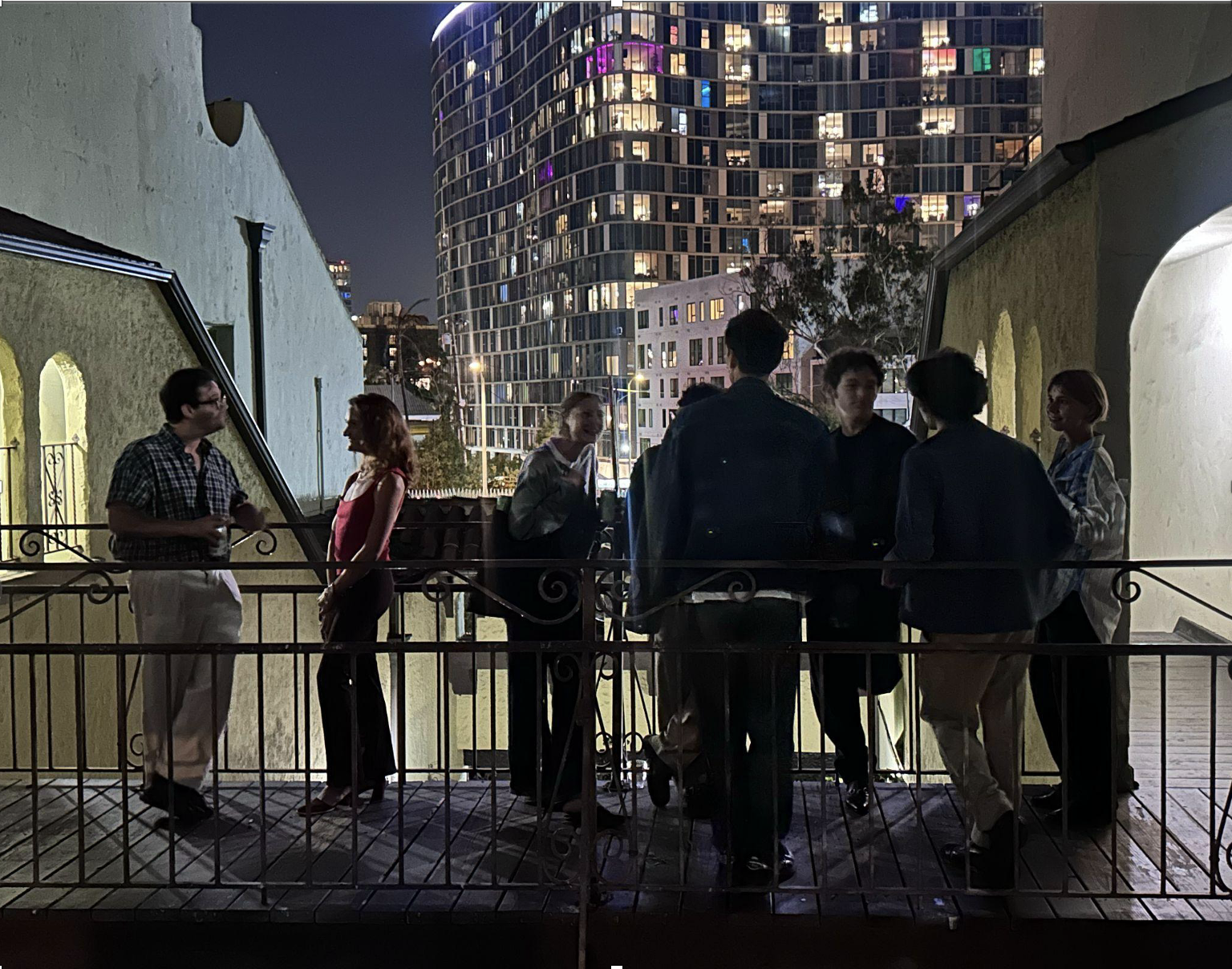 People gathered outside O-Town House for “Made in HelLA.”