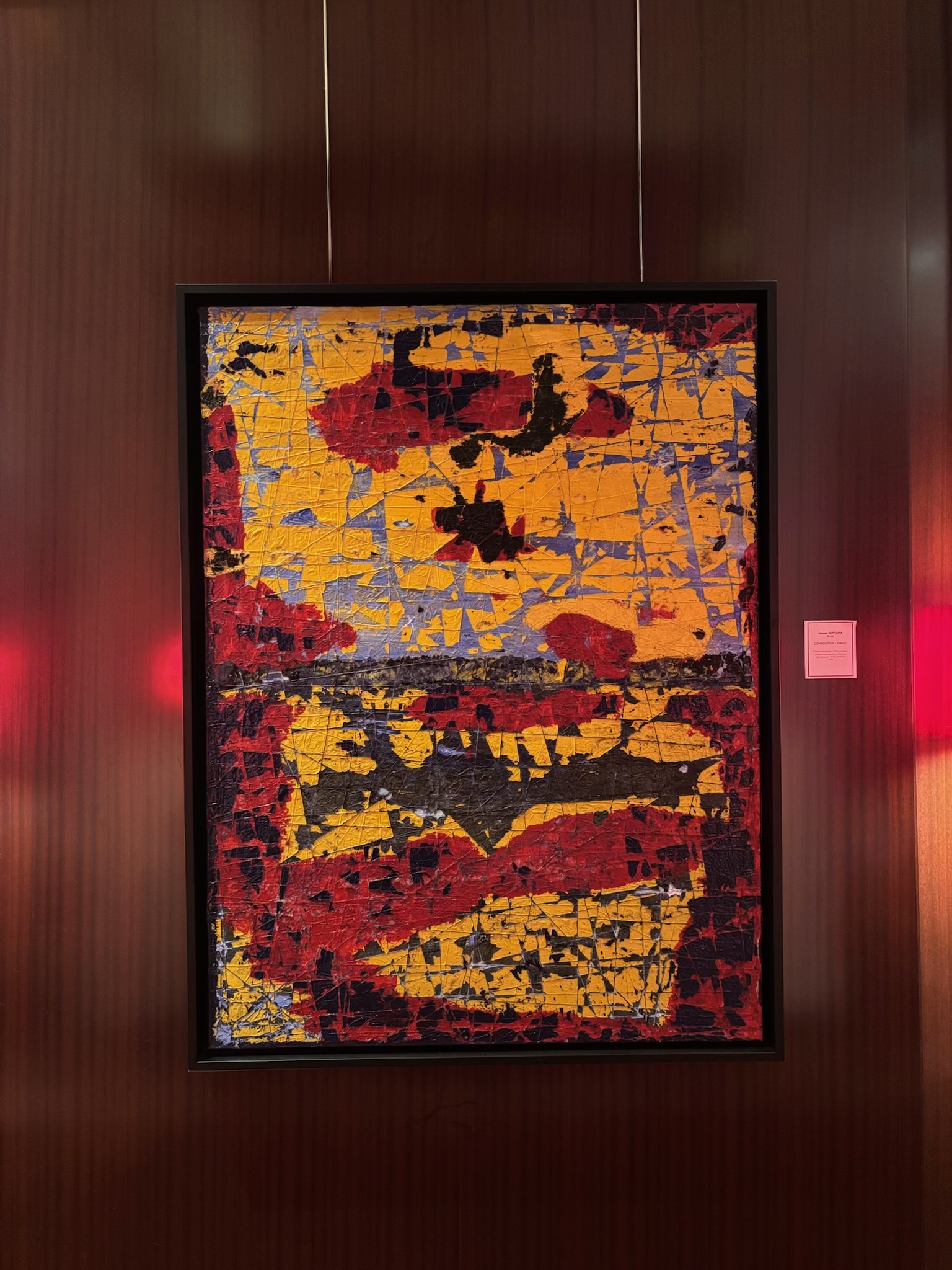 Artwork by Jaouad Bentama in the lobby of Le Royal Monceau — Raffles Paris.