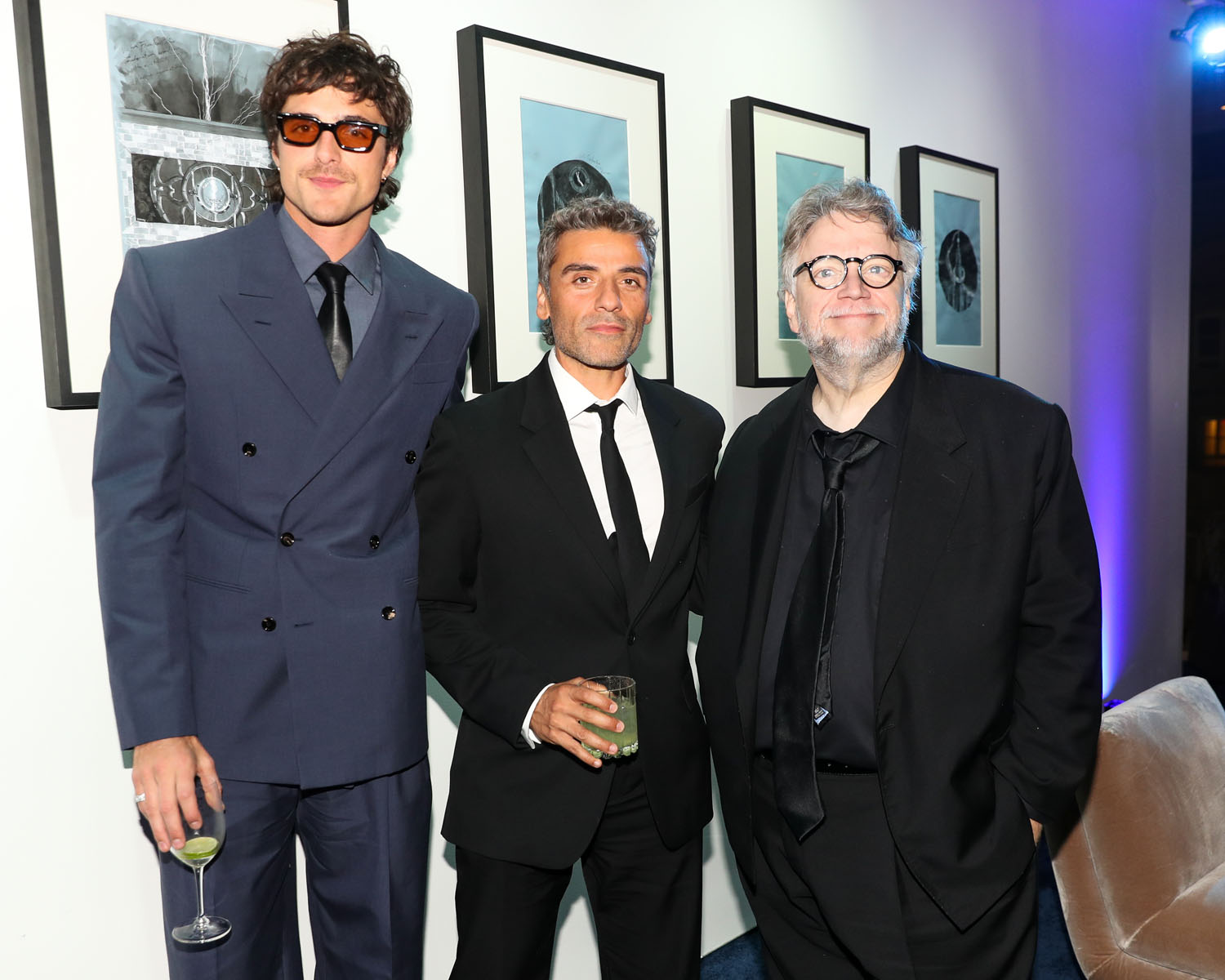 Jacob Elordi, Oscar Isaac, and Guillermo del Toro