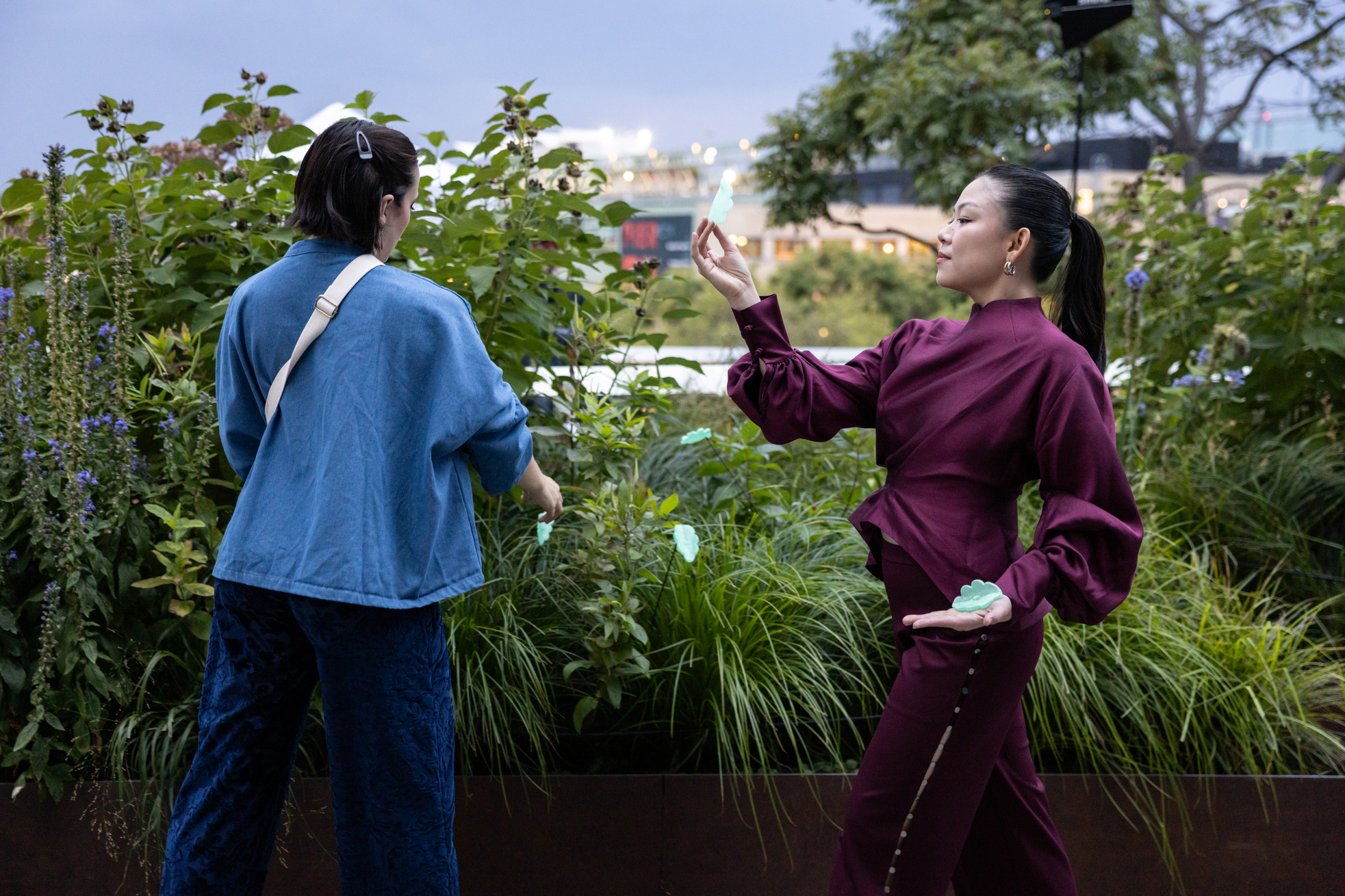 Dominique Fung, A Leaf's Pilgrimage, 2025. A High Line Performance. On view September 4, 5, and 6, 2025. Photo by Walter Wlodarczyk. Courtesy of the High Line. 