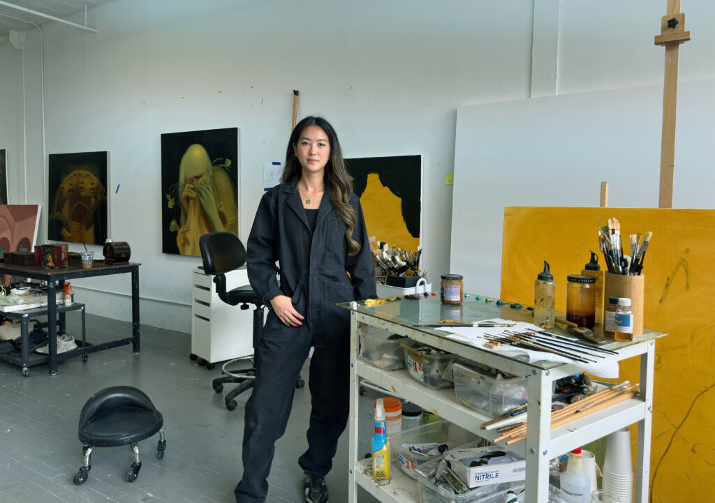 Dominique Fung in her Brooklyn studio. Image courtesy of the artist.