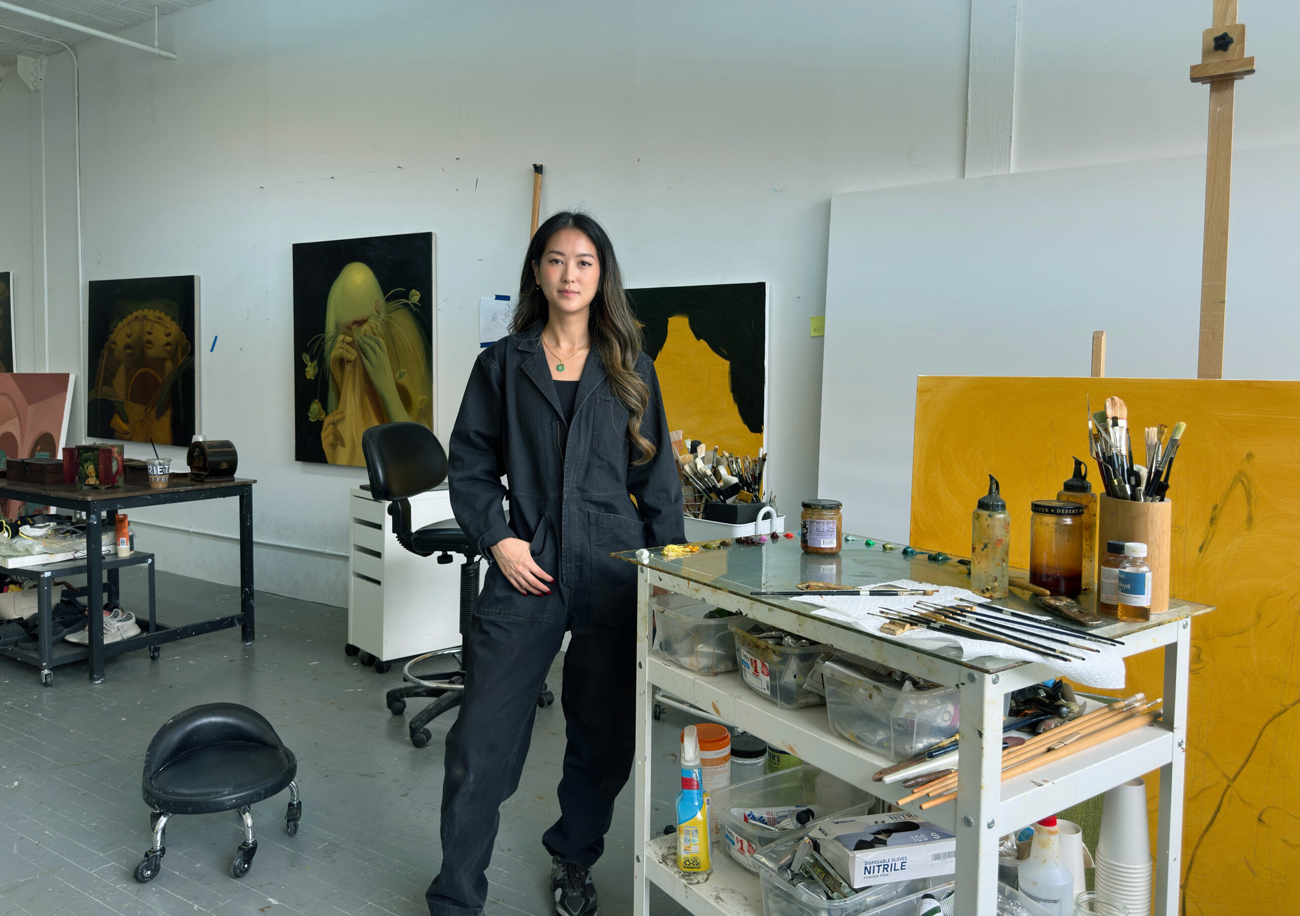 Dominique Fung in her Brooklyn studio. Image courtesy of the artist.