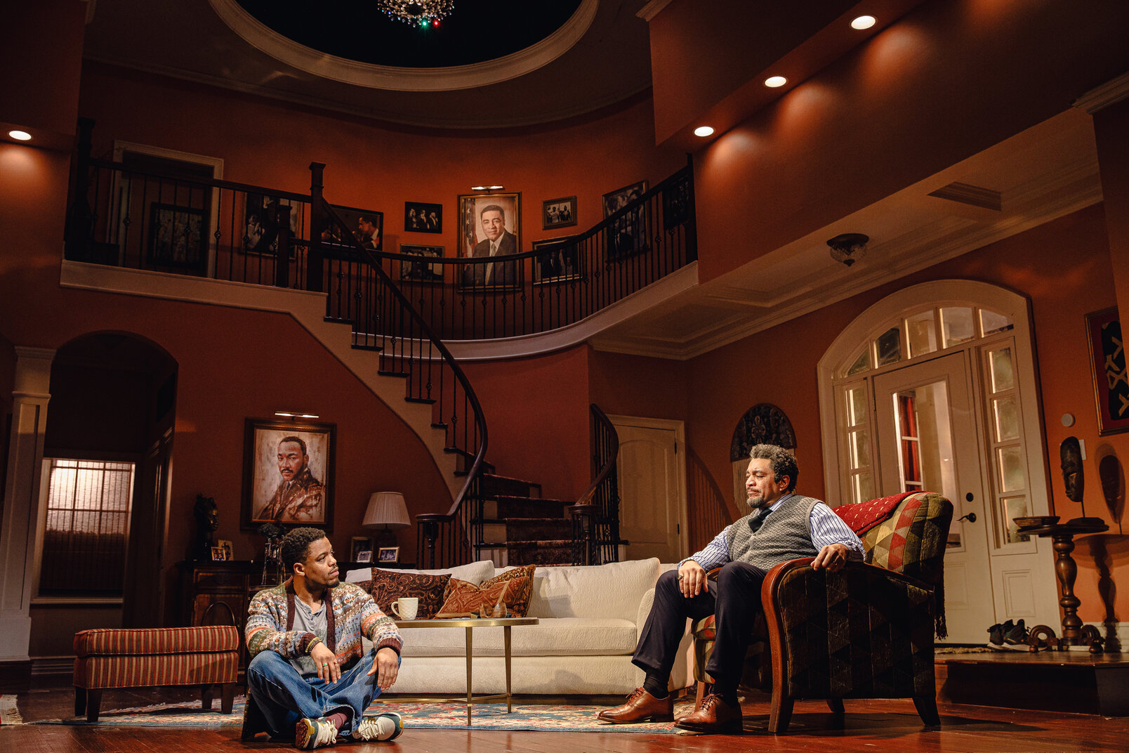 Jon Michael Hill and Harry Lennix in Purpose on Broadway.
