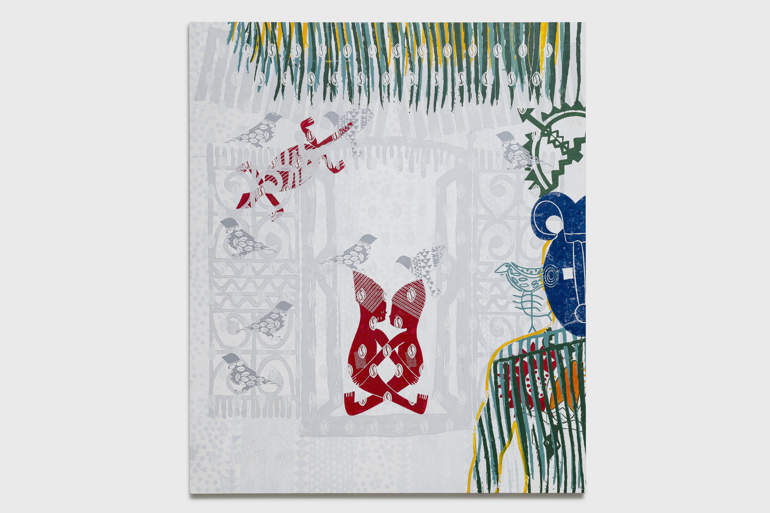 Alberto Pitta, The one who brings abundance to the home, painting, silkscreen, canvas