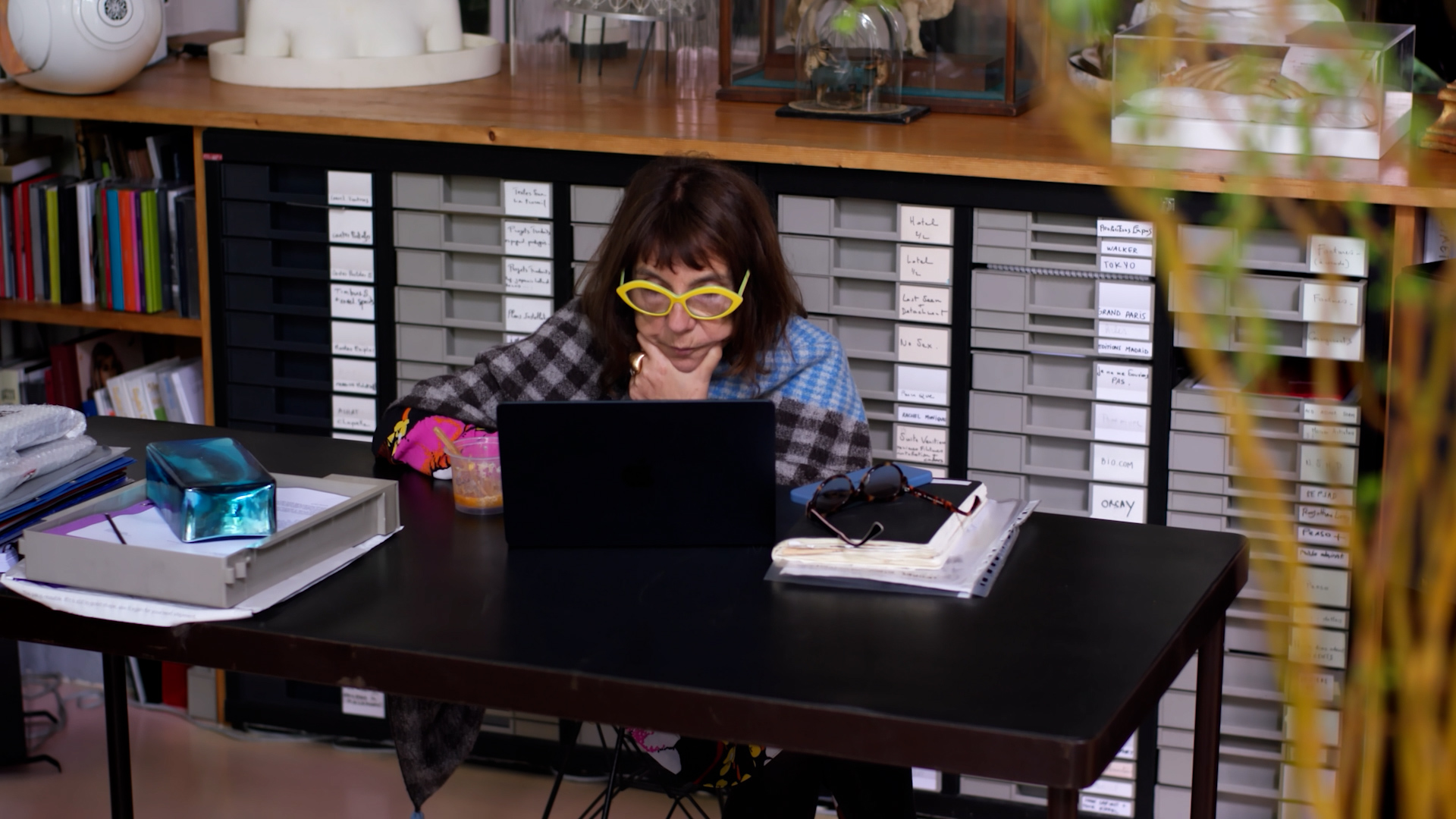 Artist Sophie Calle at work for Art21. 