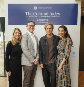 Alicia Parker, Patrick Devinger, Yves Béhar and Tina Sharkey attend Tishman Speyer's "The Cultural Index: The Future of the Connected Experience" on November 3rd 2025 at Mission Rock Studio in San Francisco, CA