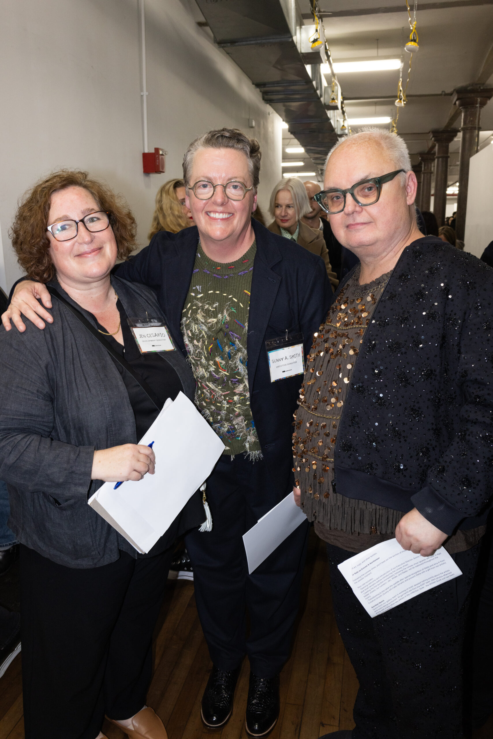 Jen Cesario, Sunny A. Smith, and Mickey Boardman at the 2025 6397 x Creative Crowth fashion show, shot by Nick Sethi