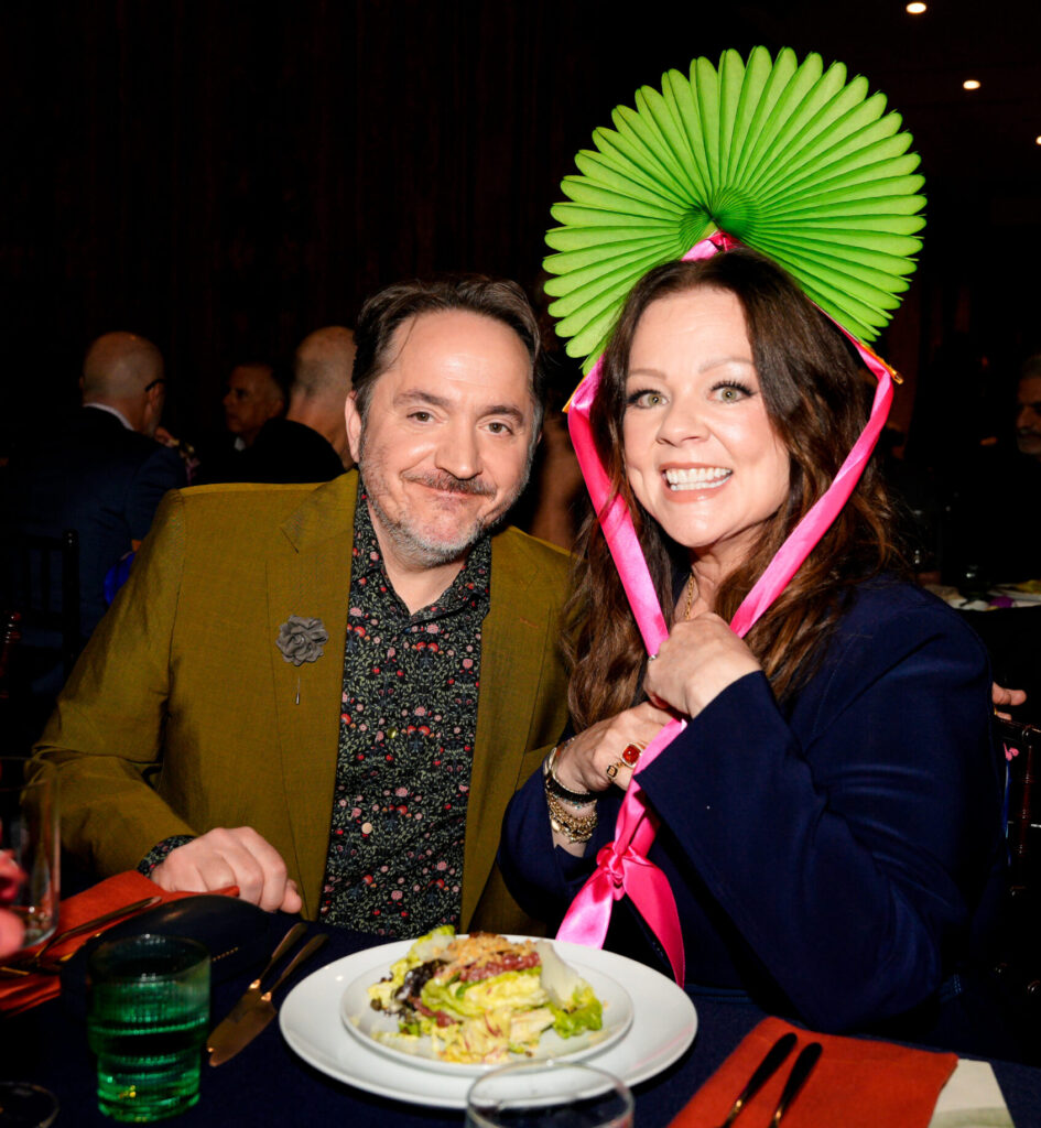 Portrait of Melissa MCarthy and Ben Falcone at the Corita Art Center benefit dinner by Max Christiansen