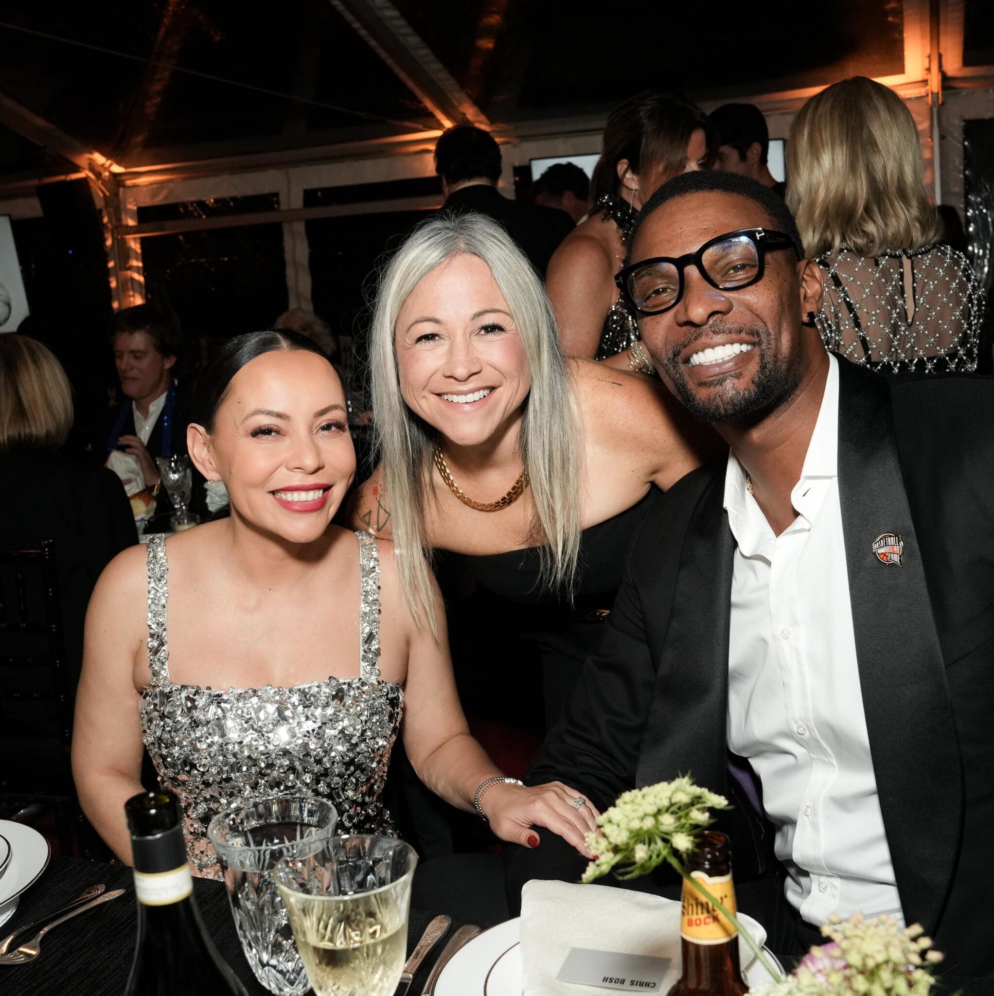 Portrait of Adrienne Bosh, sharon maidenberg, and Chris Bosh by Victor Arriola/BFA.com