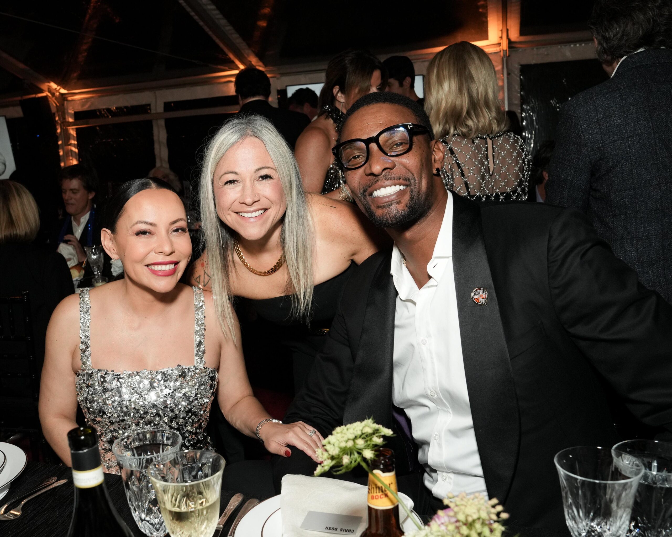 Portrait of Adrienne Bosh, sharon maidenberg, and Chris Bosh by Victor Arriola/BFA.com