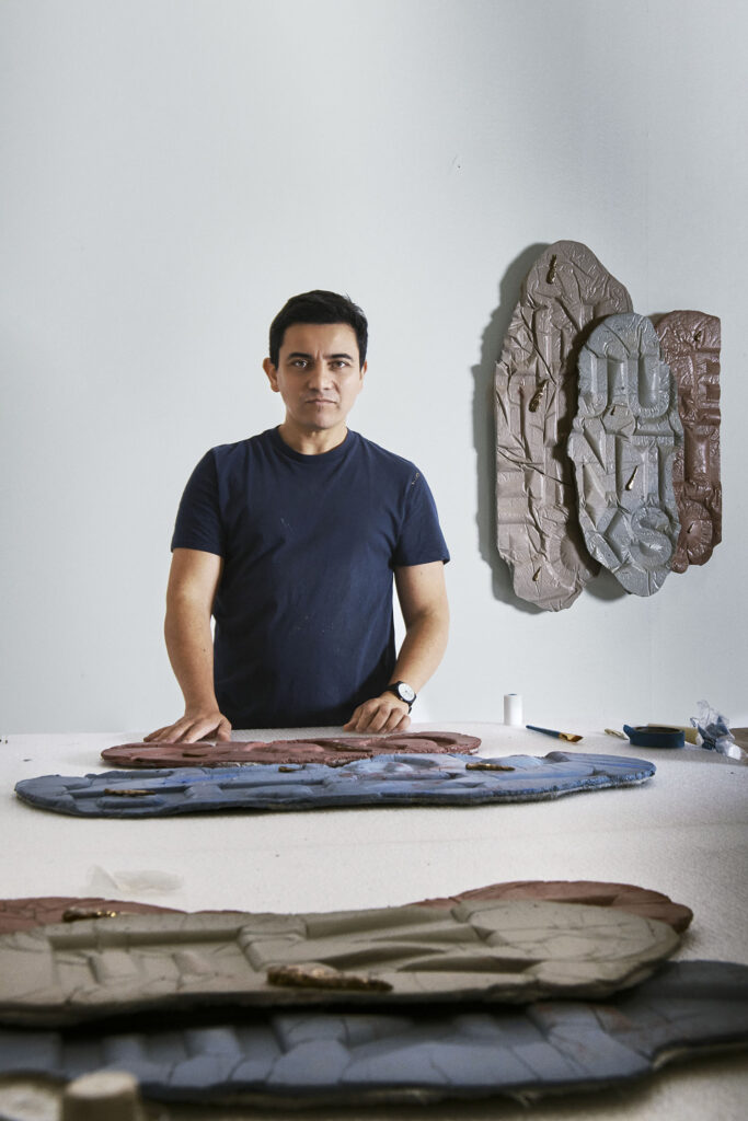 Ivan Argote in his Paris studio.