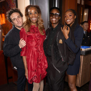 Gabriel Florenz, Iffie Okoronkwo, Mickalene Thomas and Latham Thomas at the Warhol New York Dinner in support of the Andy Warhol Museum and presented by Piaget on November 10, 2025 at La Tête d’Or by Daniel on Park Avenue, shot by Casey Kelbaugh
