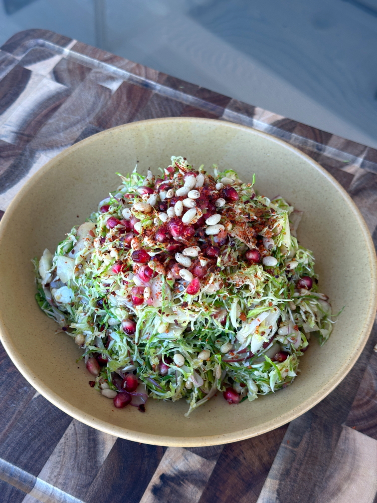 Brussel sprout salad. 