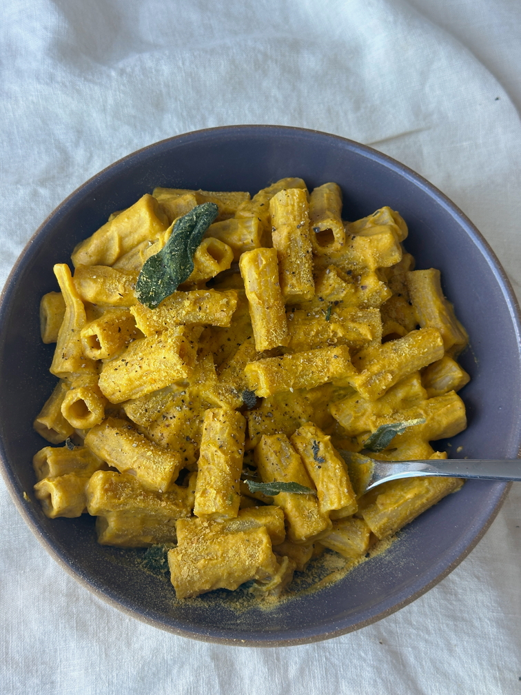 Pumpkin Alfredo pasta