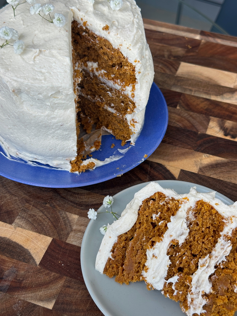 Pumpkin layer cake. 