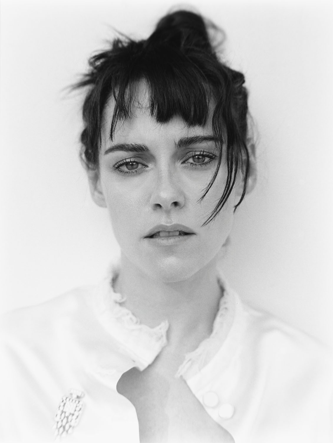 Kristen Stewart wears a jacket by Colleen Allen and brooch by Chanel.