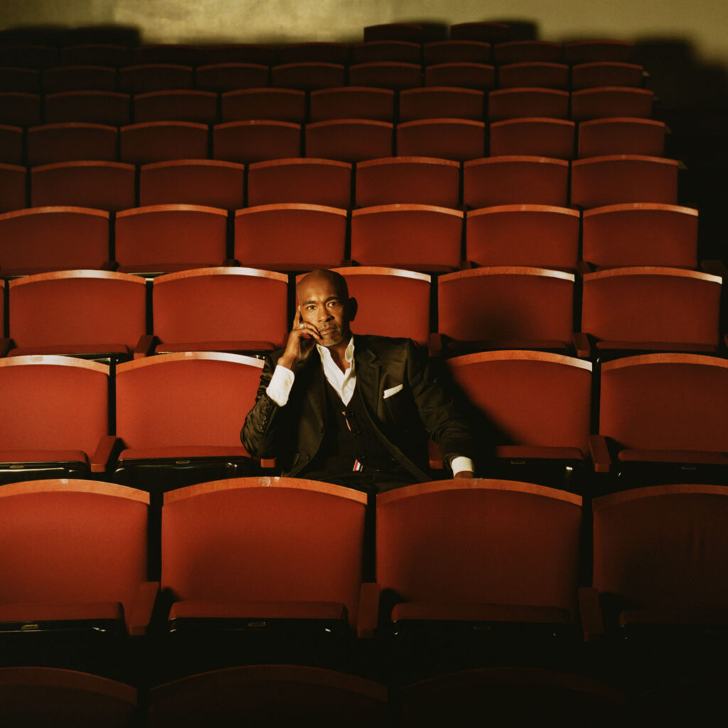 Paul Tazewell wears a full look by Thom Browne at the Schomburg Center for Research in Black Culture in New York.