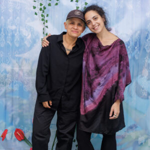 Portrait of Artists & Mothers cofounders Maria De Victoria and Julia Trott at the first annual Artists & Mothers gala